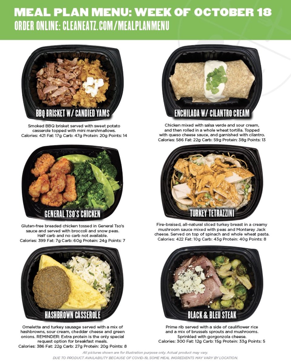 Get your orders in before midnight Sunday for pickup Sunday - Tuesday. Don’t miss out on these delicious meals. Order at CleanEatz.com/mealplanmenu #greensboronc #dgso #highpointnc #uncg #ncat #burlingtonnc #reidsvillenc #kernersvillenc