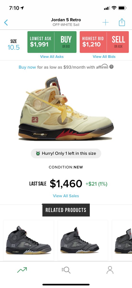 sizetenpoint5's tweet photo. Who ever buys these right now is using a glass penis pipe #offwhite5 https://t.co/GRfvdBrTXC