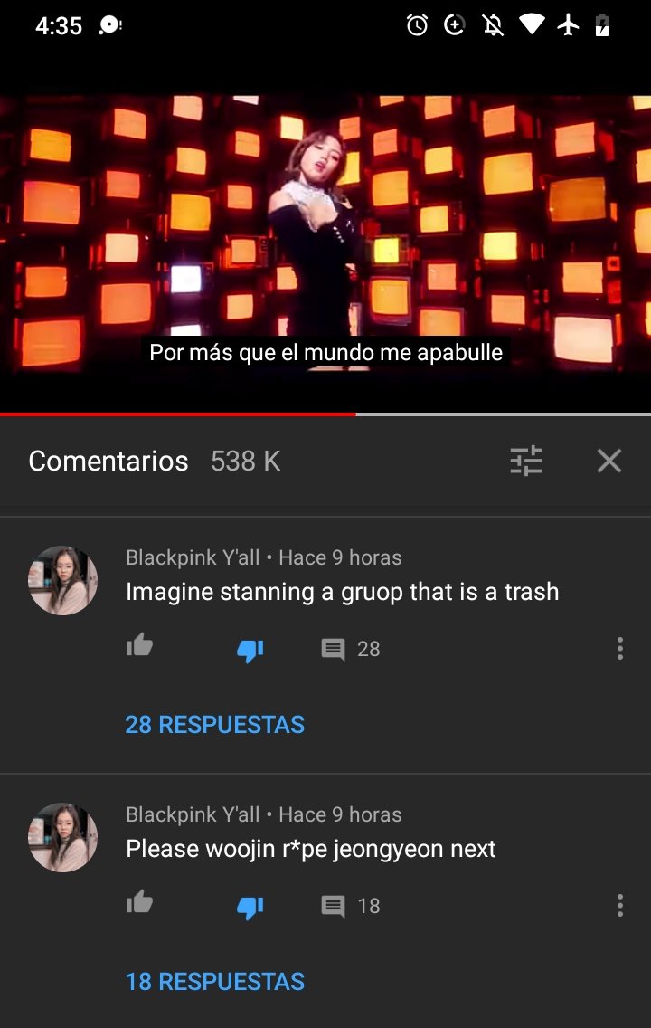 Ok, está bien que Blink no quiera a Twice. ¿Pero desear que Jeongyeon sea violada? ¿Dónde quedó el feminismo de Blink?Repitan conmigo: A NINGUNA MUJER LE DESEAS QUE SEA VIOLADA, JAMÁSBlink = hipócrita