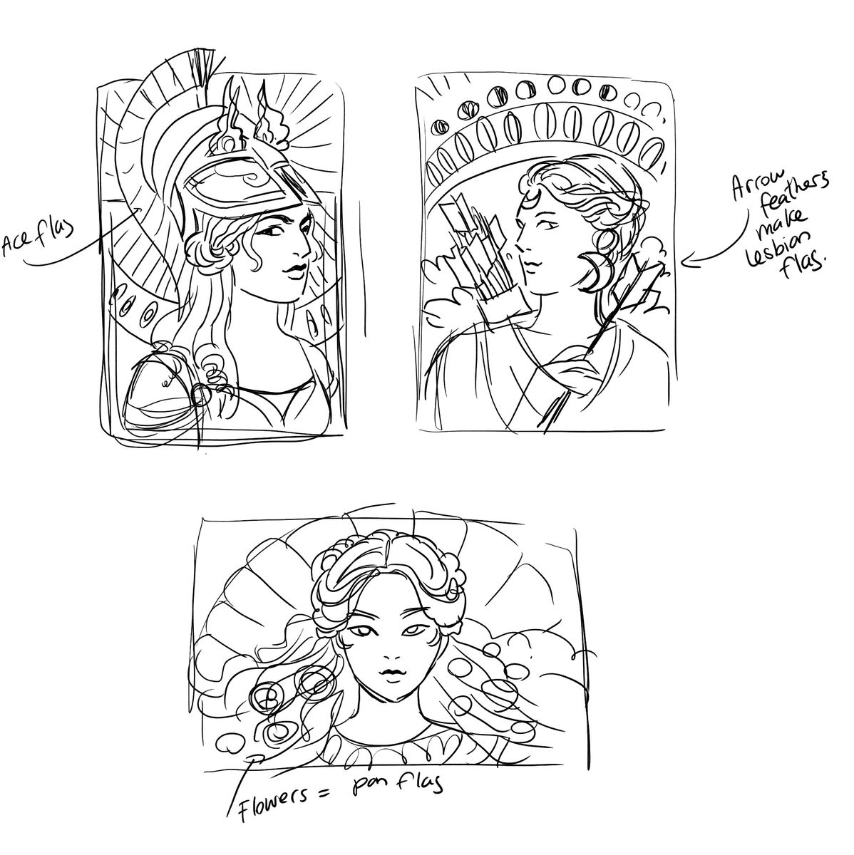 Queer greek god patch ideas. 