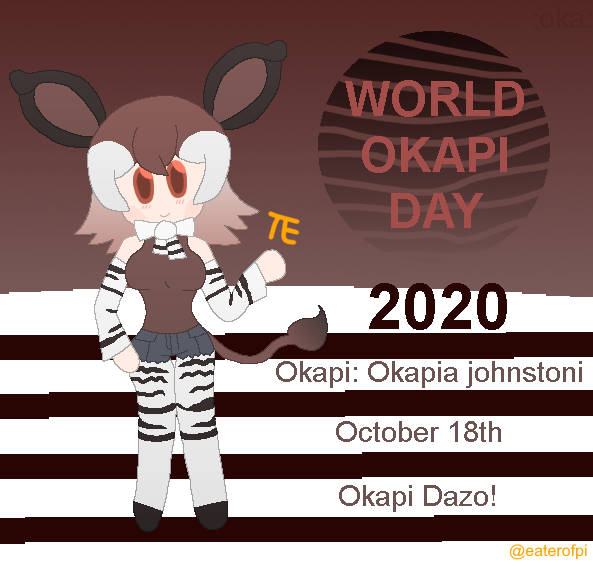 EaterofPi's tweet photo. Happy World Okapi Day 2020!!!! 🦒🦓💛💛💛
#世界オカピの日 
#けものフレンズ 
#オカピ https://t.co/SFg83bdB15