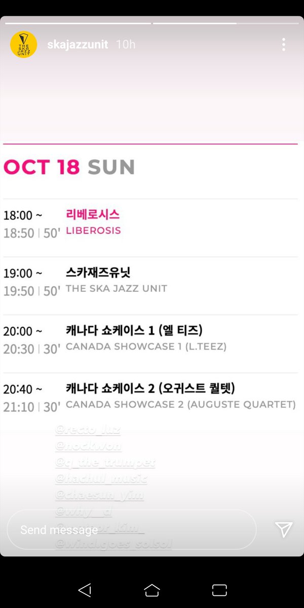 TURTLE_rain's tweet photo. ๐ Superband Schedule โจ
201018 SUN
5pm #MellowKitchen - Pyeonghwa Concert
6pm #Boogiedrum #Myori - Wild Card Vol.9 Prismhall
โจ6pm #NamGeunhyung #Liberosis - Jarasum Jazz Fest
โจ7PM #Jungsol #TheSKAJazzUnit - Jarasum Jazz Fest
๐https://t.co/3kzdOvnhQp
11pm #Bohoon - ์๋
!FM https://t.co/PqR1d0vOaS