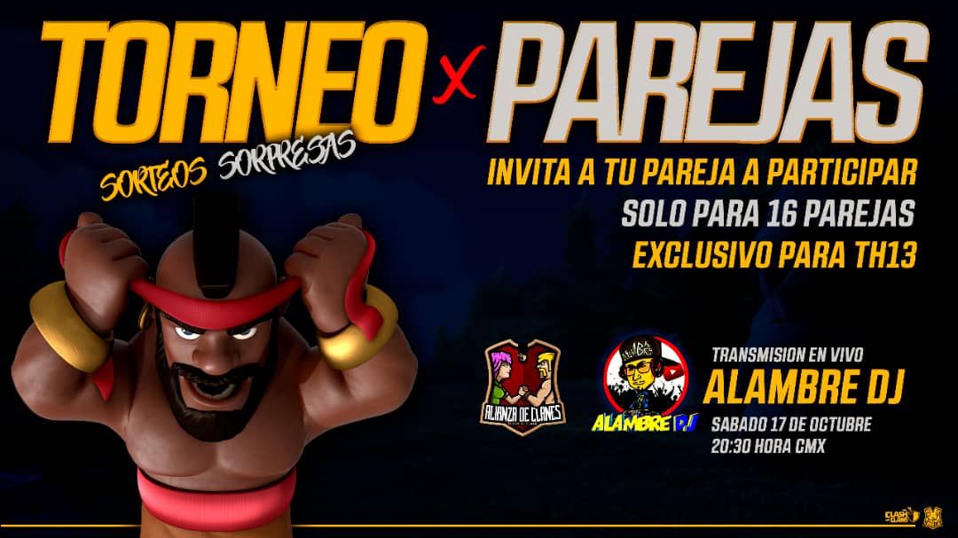 Continuando con nuestro mes Aniversario, hoy traemos un torneo de desafío de parejas.

A seguir celebrando y disfrutando, estaremos en el canal de <a href="/AlambredjYT/">Alambredj</a> en tan sólo una hora, que se abran las apuestas de quien cree que será la pareja ganadora.

Acompáñanos a describirlo.