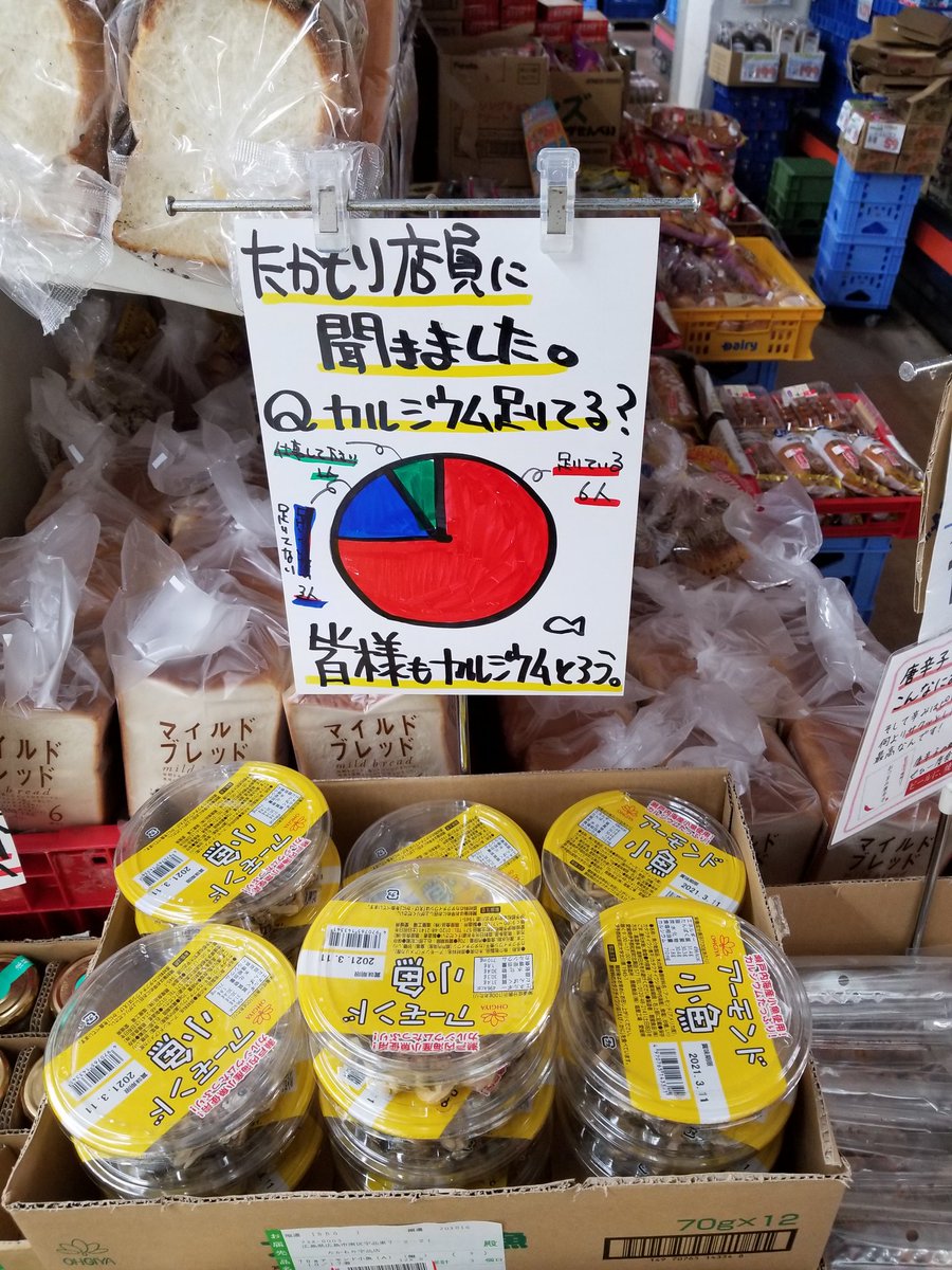 たかもり店長 青果に移動になりました いやいや アーモンド小魚売る気なら そこは足りる人が多かったらダメだろ 笑 たかもり 店長 手書きpop アーモンド小魚 うそつけない 正直アンケート 売る気ない 笑 たかもり店長 青果に移動になりました いやいや アーモンド小魚売る気なら そこは足りる人が多かったらダメだろ 笑 たかもり 店長 手書きpop アーモンド小魚 うそつけない 正直アンケート 売る気ない 笑