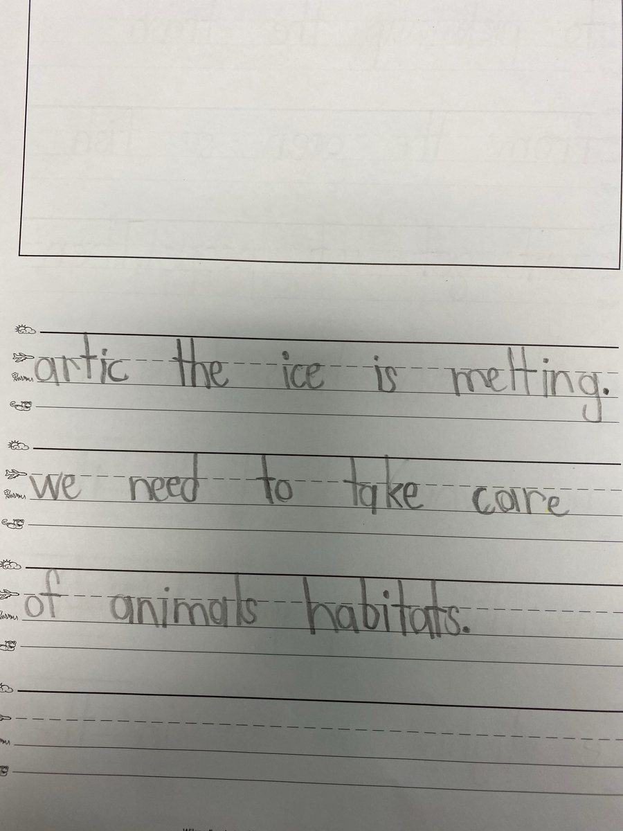 So proud of my students writing about habitats and why they are important. #LPE #sumnerconnects
