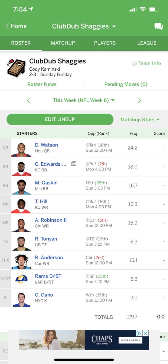 @FantasyFro @weknowfantasy any early changes? Stuck between Bob Tonyan and Jimmy Graham. Between Watson and Bridgewater, unless there’s a better option. And stuck between CEH, Henderson, and Freeman. https://t.co/MT7lwmApMM