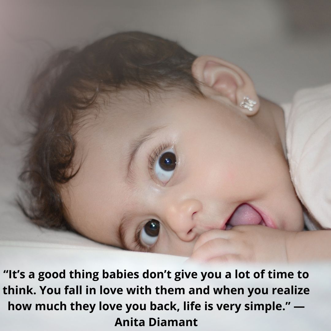 DiaperEco's tweet photo. “It’s a good thing babies don’t give you a lot of time to think. You fall in love with them and when you realize how much they love you back, life is very simple.” —Anita Diamant https://t.co/jjeDzRCncg