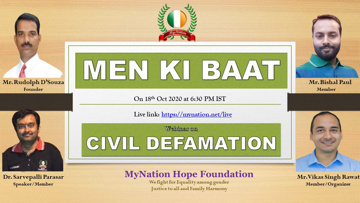 @MyNation_VB <a href="/Mynation_BH/">MyNation BIHAR Official</a> @mynation_pune <a href="/Mynation_MP/">MyNation MADHYA PRADESH OFFICIAL</a> <a href="/498anlr/">498anlr</a> <a href="/s_parasar/">sarvepalli legal</a> <a href="/tragzt/">raghav</a> <a href="/Mynation_ap/">MyNation Andhrapradesh Official</a> <a href="/mynation_hr/">Mynation Haryana Official</a> <a href="/BteMynation/">MyNation_Bte</a> <a href="/MynationNk/">MyNation_NK</a> <a href="/SriRudyBABA/">Christna</a> <a href="/no1_mra/">Mens Rights Crusader</a> @jatinmsingh <a href="/love_a_man/">A~Man</a> <a href="/Mynation_Abhi/">Abhishek</a> <a href="/alam2901/">MyNation MRA</a> <a href="/AtulRChaudhary/">MyNation Atul Chaudhary</a> <a href="/thetribunechd/">The Tribune</a> <a href="/thewire_in/">The Wire</a> <a href="/bombaytimes/">BombayTimes</a> @PrannoyRoyNDTV <a href="/ZeeNews/">Zee News</a> <a href="/htTweets/">Hindustan Times</a> <a href="/CNNnews18/">News18</a> @ABPNewsTV <a href="/News18India/">News18 India</a> <a href="/timesofindia/">The Times Of India</a> <a href="/toi/">The Times of India</a> <a href="/ndtv/">NDTV</a> <a href="/WIONews/">WION</a> MyNATION CORDIALLY INVITING YOU > mynation.net/live/ << JOIN US to discuss <a href="/WIONews/">WION</a> <a href="/vineetjaintimes/">Vineet Jain</a> <a href="/toi/">The Times of India</a> <a href="/ndtv/">NDTV</a> <a href="/aajtak/">AajTak</a> <a href="/BBCIndia/">BBC News India</a> <a href="/CNNnews18/">News18</a> <a href="/dna/">DNA</a> <a href="/TimesNow/">TIMES NOW</a> <a href="/republic/">Republic</a> <a href="/thetribunechd/">The Tribune</a> <a href="/thewire_in/">The Wire</a> <a href="/bombaytimes/">BombayTimes</a> @PrannoyRoyNDTV <a href="/ZeeNews/">Zee News</a> <a href="/htTweets/">Hindustan Times</a> <a href="/CNNnews18/">News18</a> @abpnewstv <a href="/News18India/">News18 India</a>