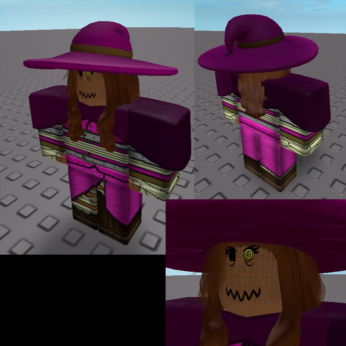 Midnightkrystal On Twitter Slasher And Farmer Scarecrow Will Receive A Halloween Patch That Fixes Clothing So That Gray Lines No Longer Will Show Scarecrow Is Improved With New Hat 3d Mantle Hair - farmer roblox shirt