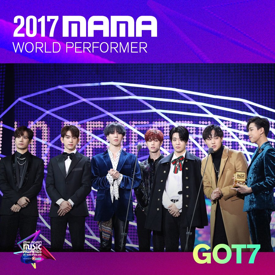  2017 The Show - Best of Best Hot Star 2017 MAMA - World Performer- Favorite Kpop Star @GOT7Official