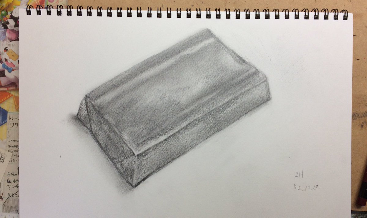 トキ Toki Illustrator 自分の絵を分析した結果 イラストに説得力を持たせるため デッサン練習 対象物 紙につつまれたチョコレート デッサン 独学 スケッチ イラスト練習 食べ物