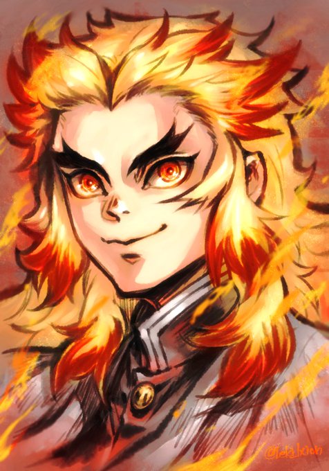 伊吹清正 / レキさんがTwitterに投稿した煉獄杏寿郎(鬼滅の刃)のイラスト。
