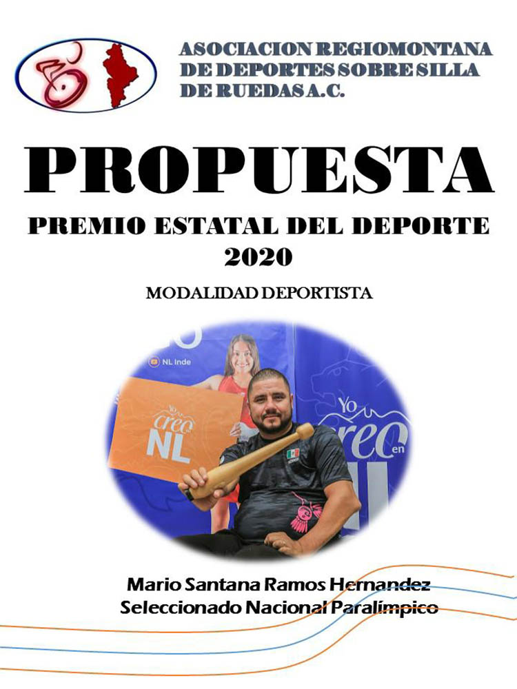 SportmeMX's tweet photo. Nuestro deportista Mario Santana está dentro de los participantes para llevarse el  Premio Estatal del Deporte Nuevo León 2020 por la @aredessir ¡Éxitos campeón! 
.
.
@mariosantanarh
#LanzamientoDeClava https://t.co/tZ5dNgagq3