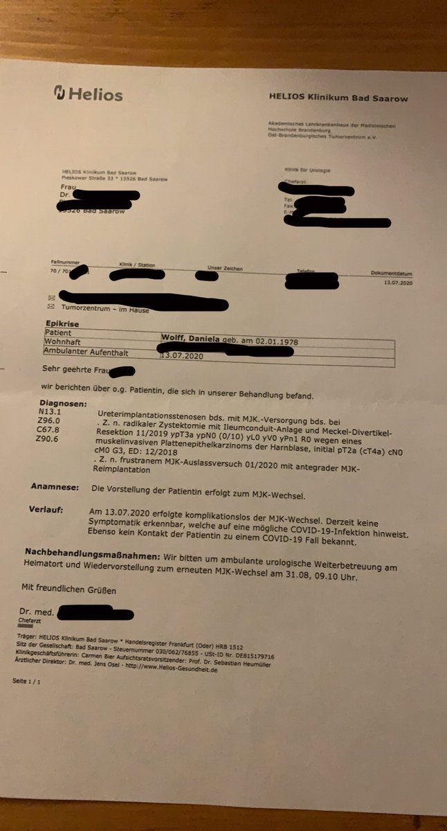 lisaswolff1's tweet photo. Leider finde ich gar nicht so viel Aktuelles, was die Situation gut darstellen würde, daher zwei Ausschnitte: Einmal von einem ambulanten Katheterwechsel und von einem stationären Aufenthalt aufgrund einer Blutung. https://t.co/t8ym27JII4