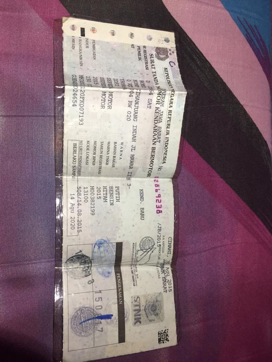 Telah hilang stnk motor nmax di antapani bila menemukan kontak 08172399010 <a href="/infobdg/">BANDUNG ᮘᮔ᮪ᮓᮥᮀ</a> 🙏🏻