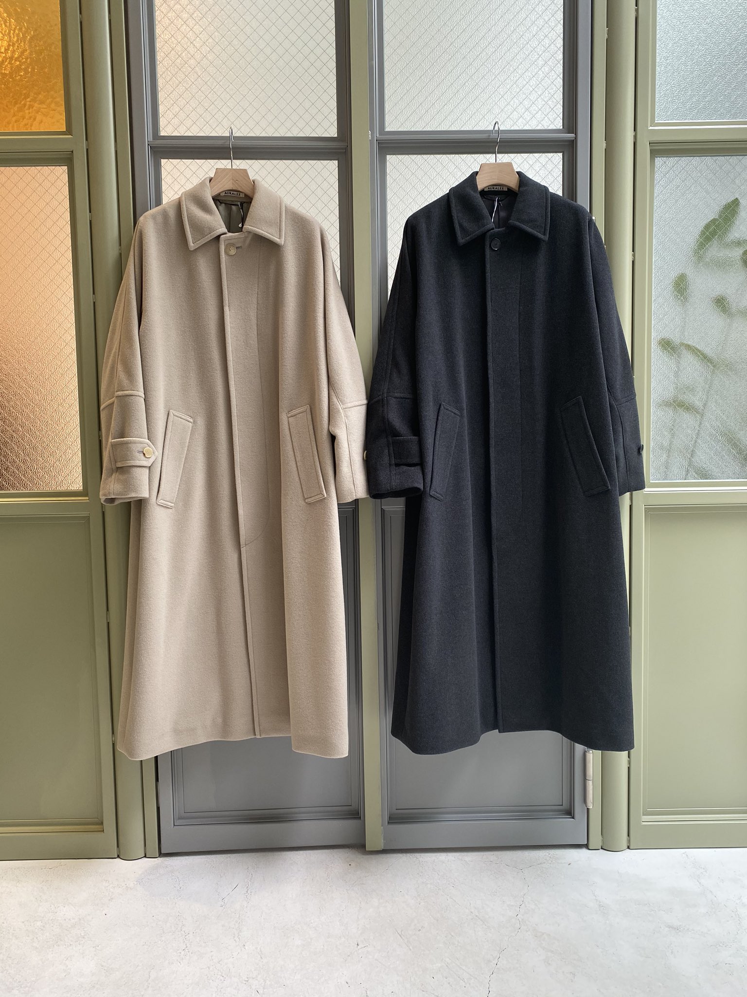 AURALEE CASHMERE WOOL MOSSER BIG COAT