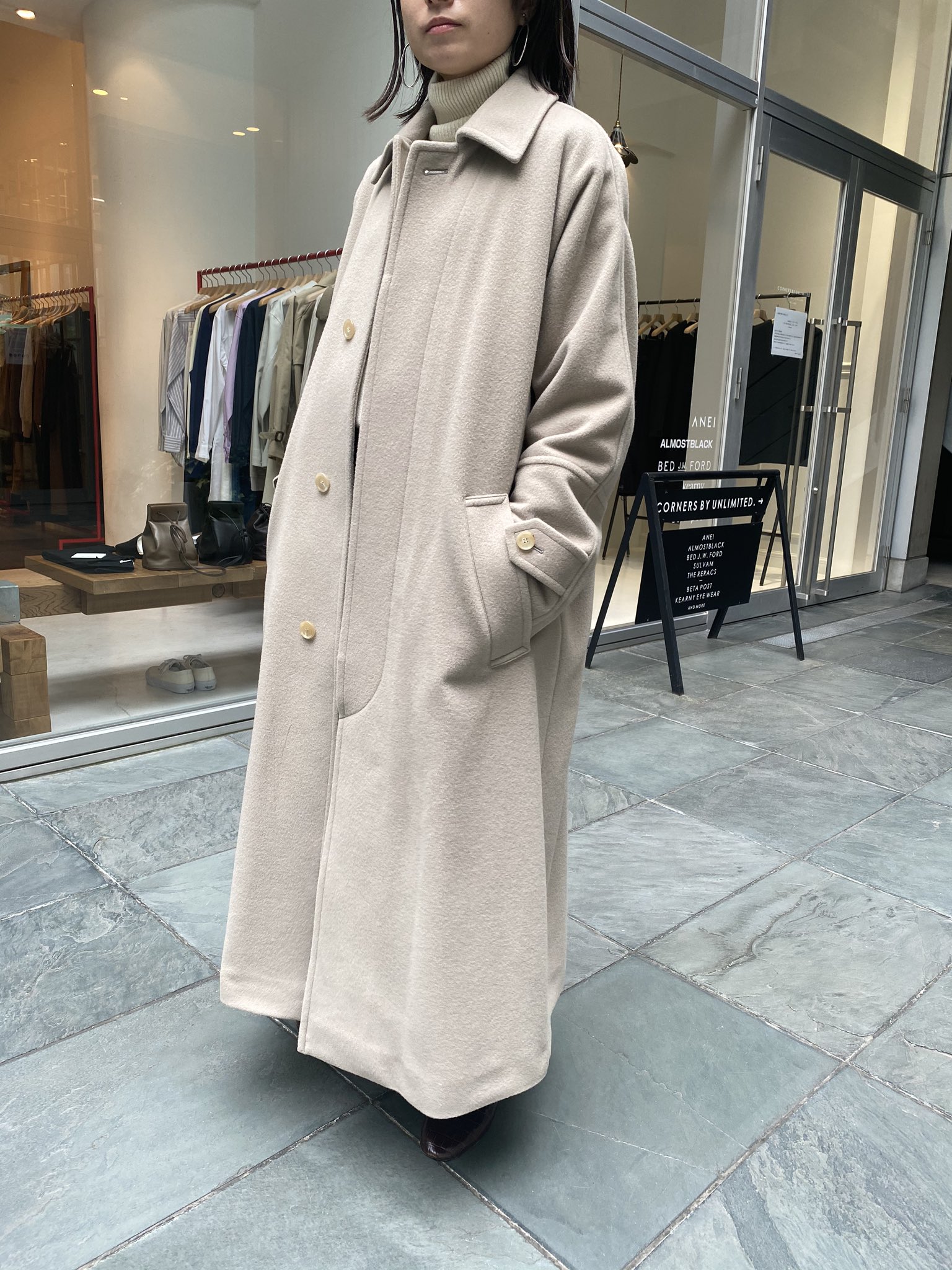 AURALEE CASHMERE WOOL MOSSER BIG COAT