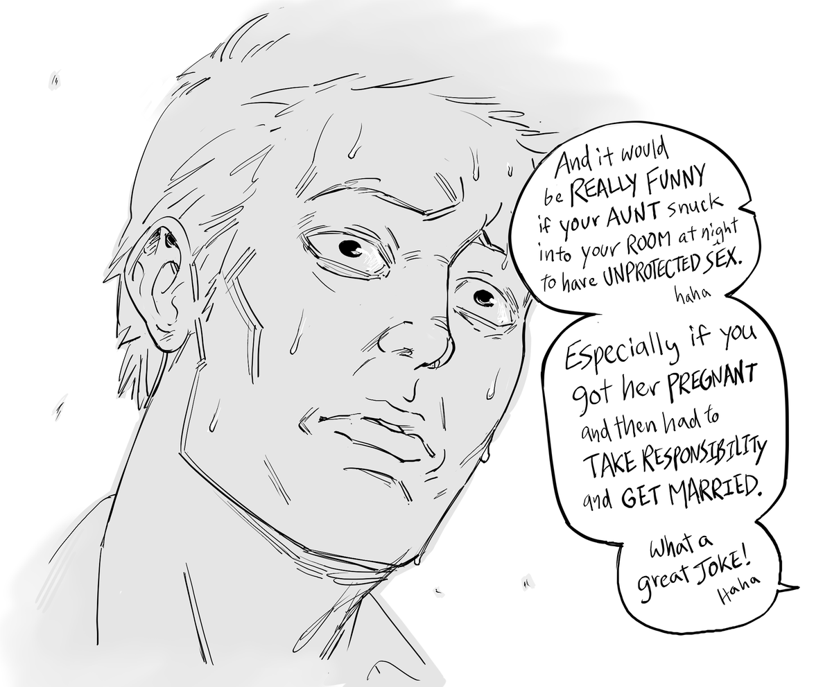 baalbuddy's tweet photo. Patreon request:
Drunk aunt keeps on suggesting silly jokes, LOL https://t.co/mv5xw25vwY