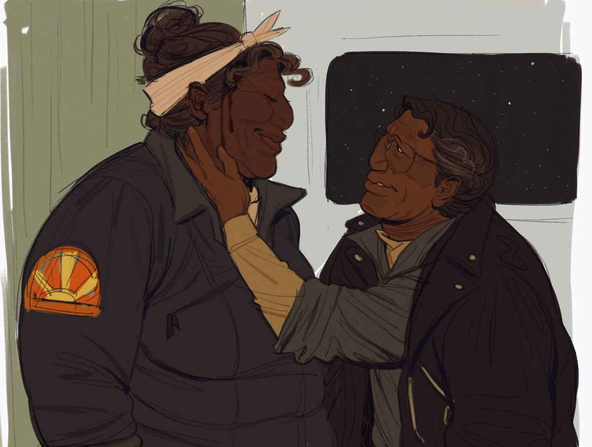 ALIENS AU.... nick plays a synthetic person assigned to a civilian transport ship, which also happens to carry one tua martínez, as well as her 11 yr old nephew tomás whomst she is shepherding back to his mother's colony planet. nick puts a facehugger in a garbage disposal.