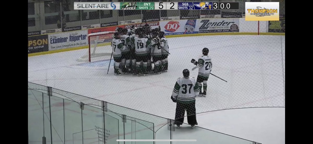 Thunder take game 4 In Spruce Grove  with a 5-2 win over the <a href="/sgsaints/">Spruce Grove Saints</a>. @peytontrzaska_35 picked up his first AJHL exhibition win. 

Thunder’s captain <a href="/kbleay/">Kabe Bleay</a> picked up tonight’s away game star! 

Thunder’s next game is in spruce grove at 1:30 Tuesday October 20th.

#Thunderrolls