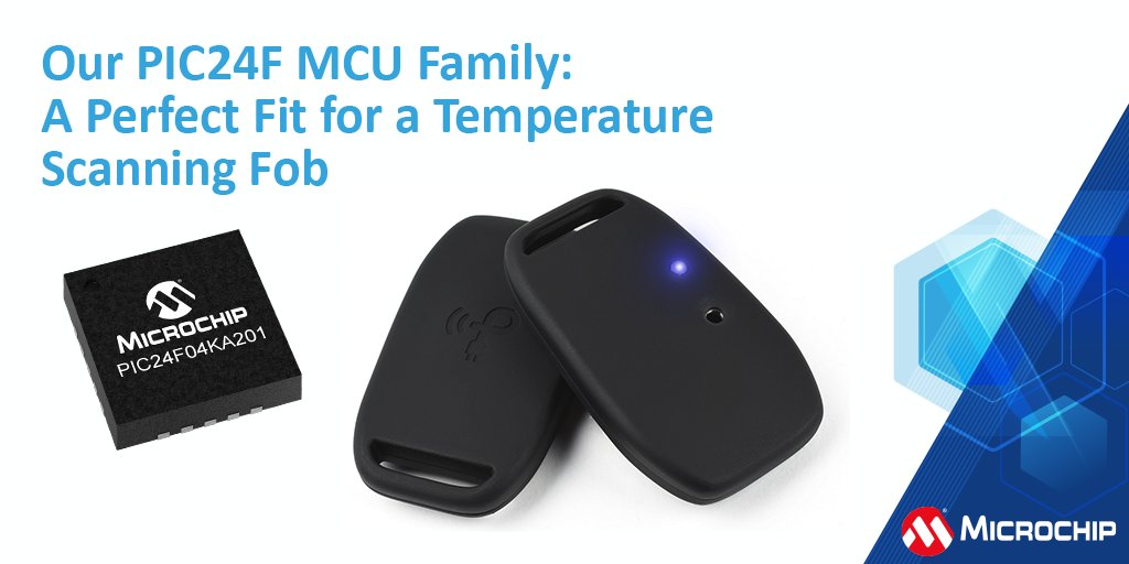 MicrochipTech's tweet photo. Due to its minimal power consumption and ability to incorporate I2C and an analog-to-digital converter into a very small package, our PIC24 MCU was chosen by @powercastco to support their wirelessly-powered temperature scanning system. https://t.co/EWOv6AI0J6 #pic24 #touchfree https://t.co/OBLFHrNtiH