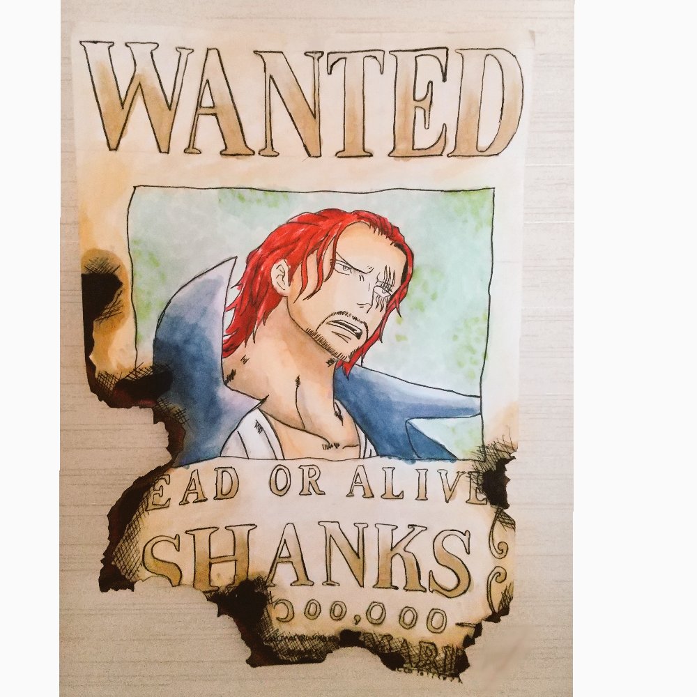 BNC_Basuko's tweet photo. シャンクスの手配書。
色々と雑い…‼️
#ワンピース #ワンピース絵描きさんと繋がりたい #OnePiece #模写 #絵描きさんと繋がたい https://t.co/PvSY5gxubR