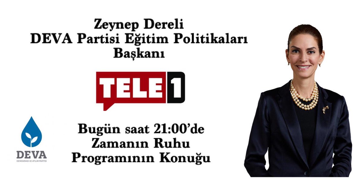 Bugün Tele1 Tv’de @tele1comtr saat 21:00’de 
Zamanın Ruhu Programında Veysi Dündar @VEYSDNDAR1, Prof.Dr. Osman Erk @profdrosmanerk ve Bülent Şık ile @bulentilgaz Cüneyt Akman’ın @cakman4 konuğu olacağız. #tele1 #zamanınruhu