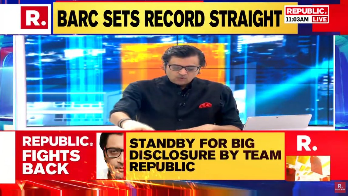 republic's tweet photo. #RepublicExposesParamBir | BARC email demolishes Param Bir Singh’s lie against Republic in TRP Case. Tune in to watch the mega expose #LIVE with Arnab & team, here - https://t.co/RZHKU3wOei https://t.co/N3UzBOWfT4
