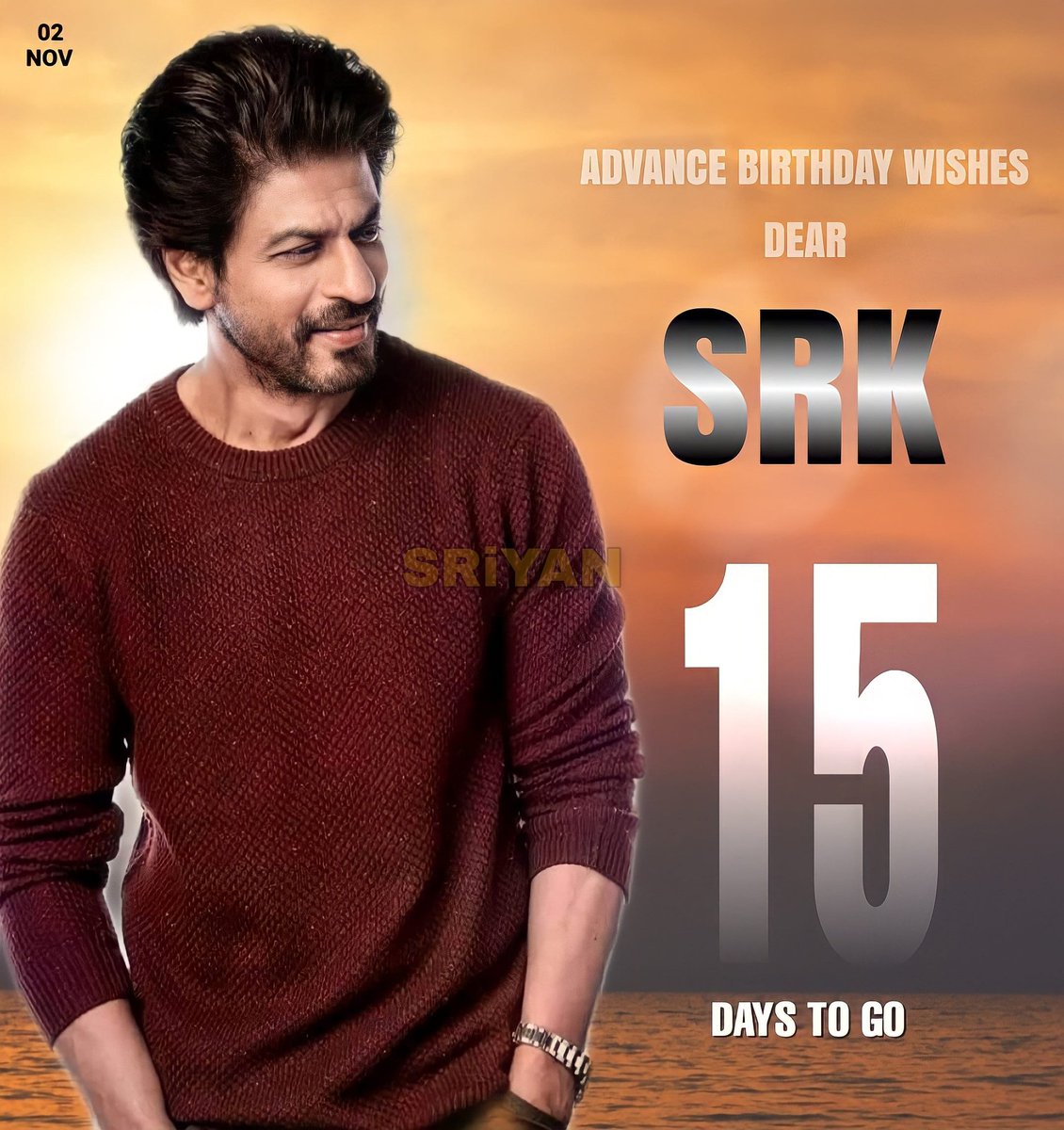TeamSriyan's tweet photo. #CountDown15  One one day or one one second is getting heavy for us to reach to our destination for what we are waiting for ! 

@iamsrk

#15DaysForSRKDay https://t.co/C6Ew0PHGe6