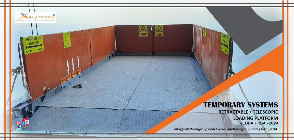 Xplatformgroup's tweet image. Temporary Systems
Telescopic/ Retractable Loading Platform
Jeddah KSA - 2020

info@xplatformgroup.com
xplatformgroup.com

#Projects2020 #xplatformprojects #cradles #bmu #scaffolding #cleaning #platform #aluminum #loadingplatform #lift #elevator #Construction #glass #uae #ksa