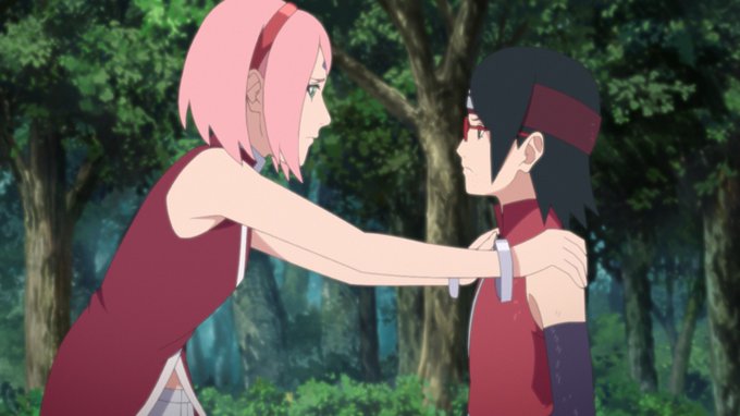 サスケにとって地雷すぎる質問 サラダ パパの写輪眼は万華鏡写輪眼なんだよね アニメ Boruto 第170話 アニメ ダ ヴィンチ