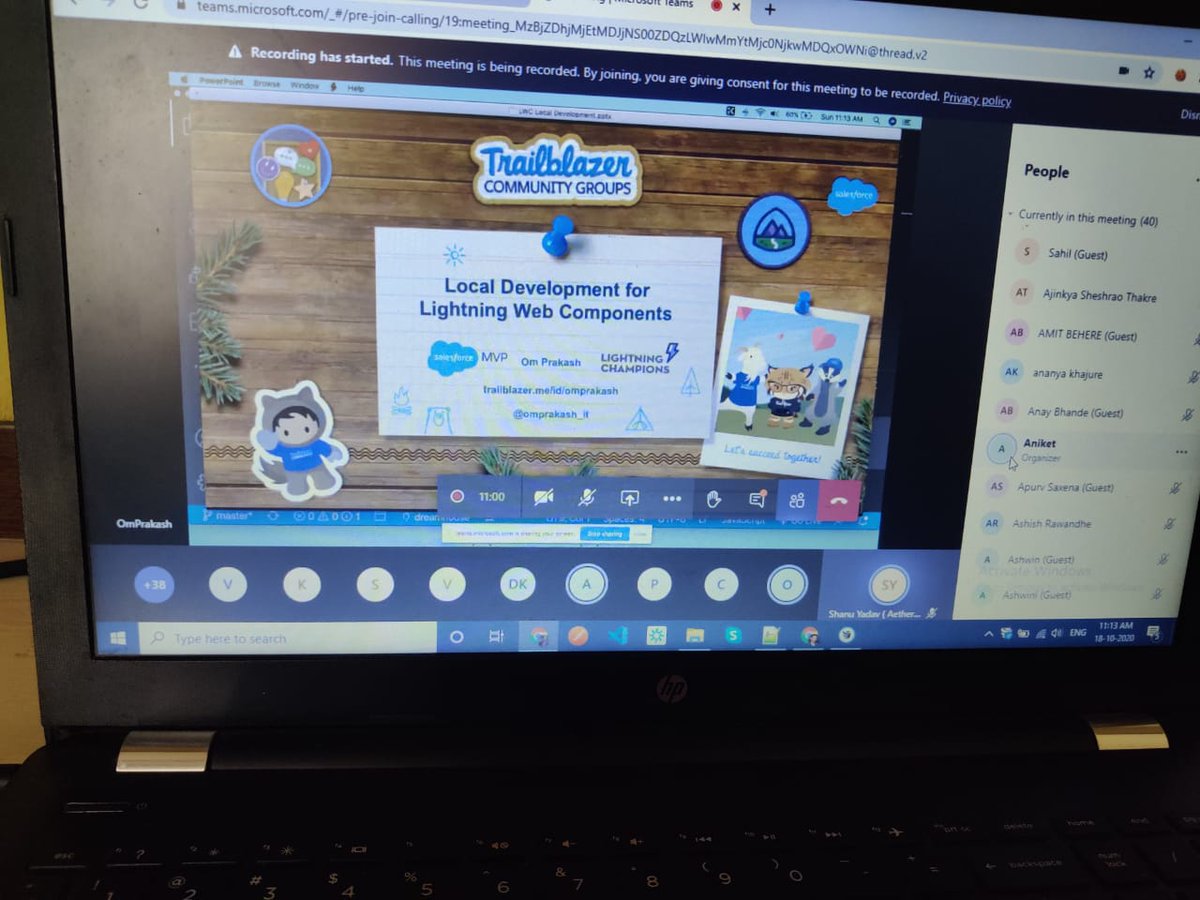 aniket_kohale's tweet photo. We have successfully wrapped up our Knowledge Sharing Session on LWC Local Development and Winter 21 Release Highlights by Our Speaker @omprakash_it  Sir

Thank You @omprakash_it  Sir and All all the participants.

Congrats to our today Quiz Winners 🏆 https://t.co/riMHfM1WUD