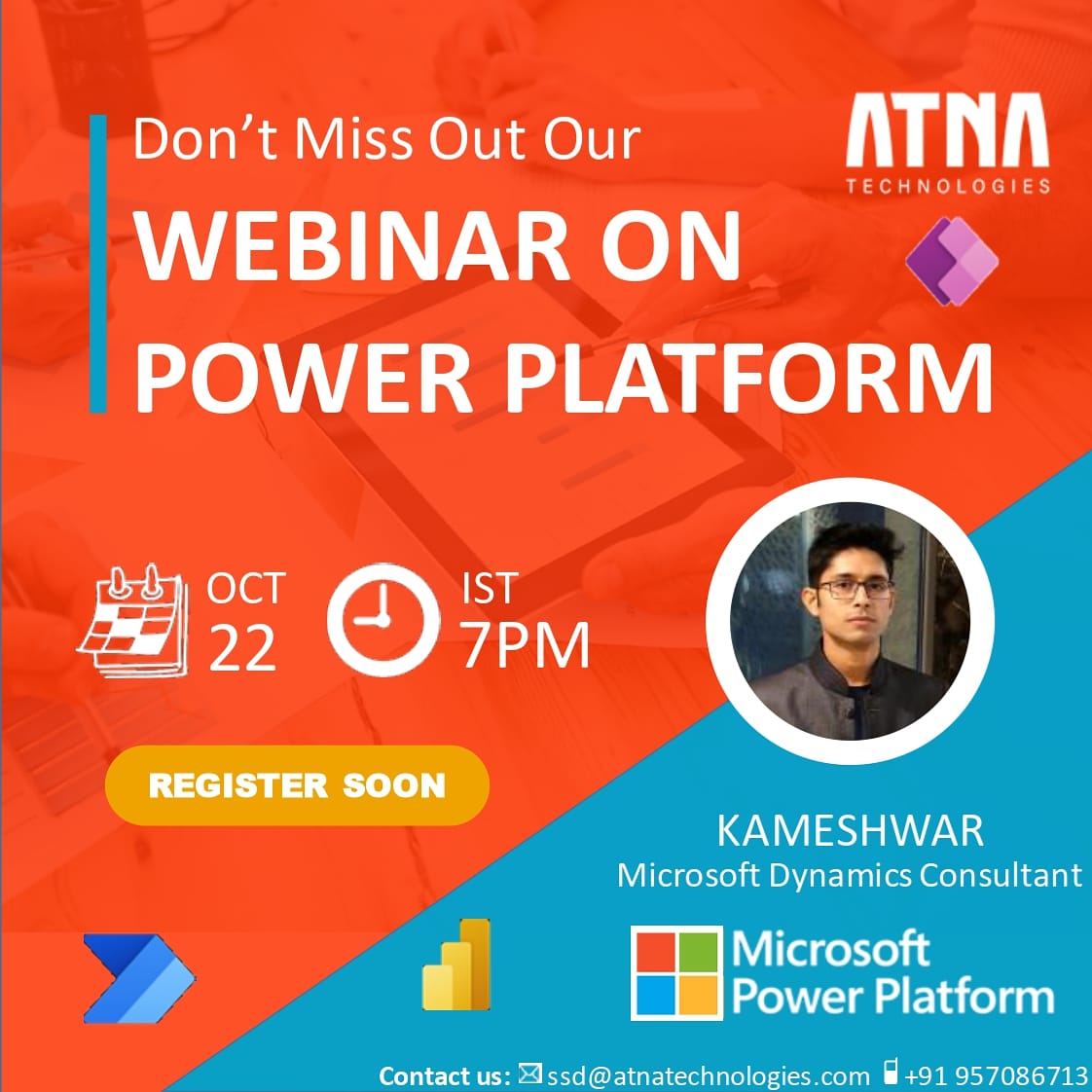 Isn't process automation complex ? Do you need to know coding to do this? Do you have more questions ? Don't miss our webinar on Microsoft Power Automate. Register now  forms.office.com/Pages/Response… and join us on 22nd Oct at 7 PM IST 
#powerautomate #processautomation #microsoft