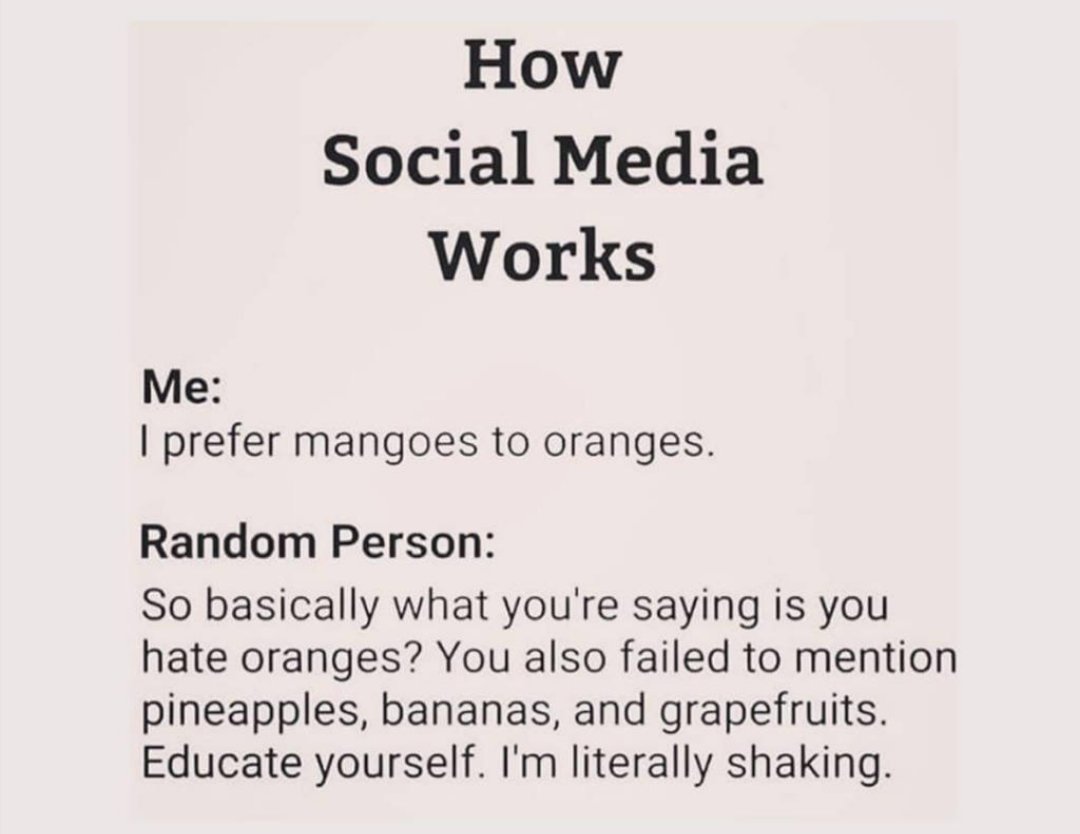 In case you forgot, this is how social media works today. #publicserviceannouncement