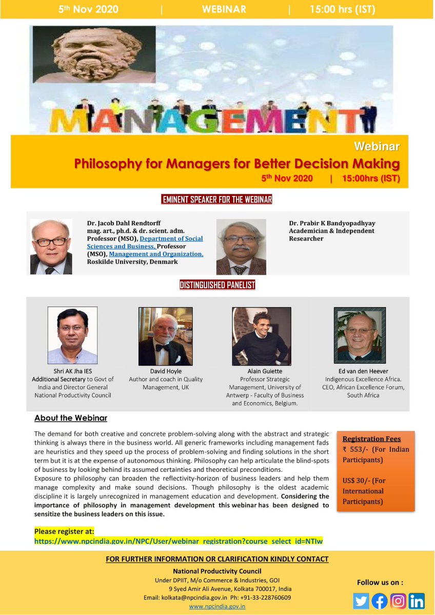 Please join on 5.11.20 @ 3PM for #NPC #Global #Webinar
@DIPPGOI
@NPC_INDIA_GOV @MinOfPower
@minmsme
@FinMinIndia
@GoI_MeitY
@PIBHomeAffairs
@EduMinOfIndia
@MoHFW_INDIA
@CIIEvents
@ficci_india
@phdchamber
@BncciBengal
@eepcindia
@indianchamber15
@IITKgp
@IIM_Calcutta
#kyp #npc https://t.co/yEm0TPN6v9