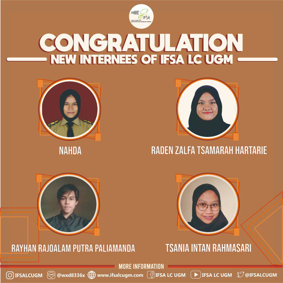 IFSALCUGM's tweet photo. Without further ado, here are the new internees of IFSA LC UGM! We hope that you will be able to grow and learn through the experiences you have here!
#INTERNEE
#IFSALCUGM
#2020 https://t.co/F8QVZ79KN7