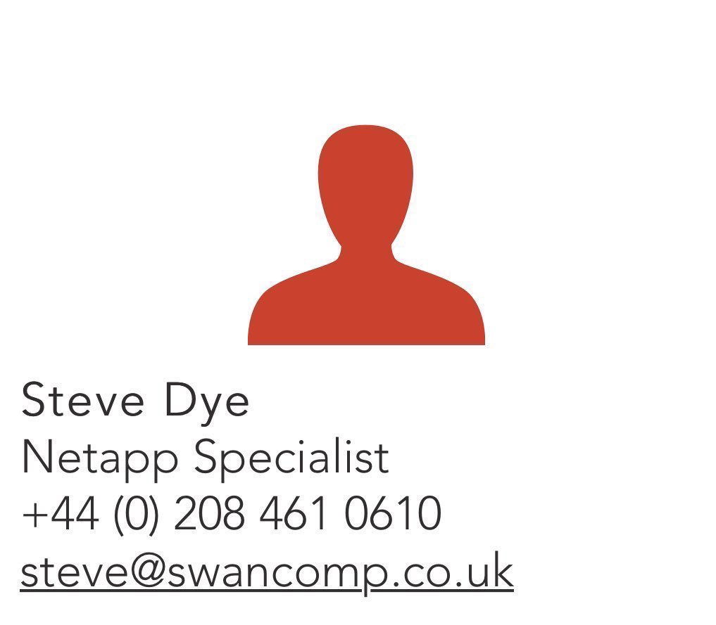 SwanCompLTD's tweet photo. https://t.co/7CkbY3Gmq3

Contact our Netapp Specialist Steve Dye for all of your queries about our Netapp stock (buy / sell / rentals and disk erasure). Our stock includes disk drives and filers! Email steve@swancomp.co.uk

#NetApp #Filers #DiskDrives #FAS #disks #diskerasure https://t.co/uSyeTcP0Lv