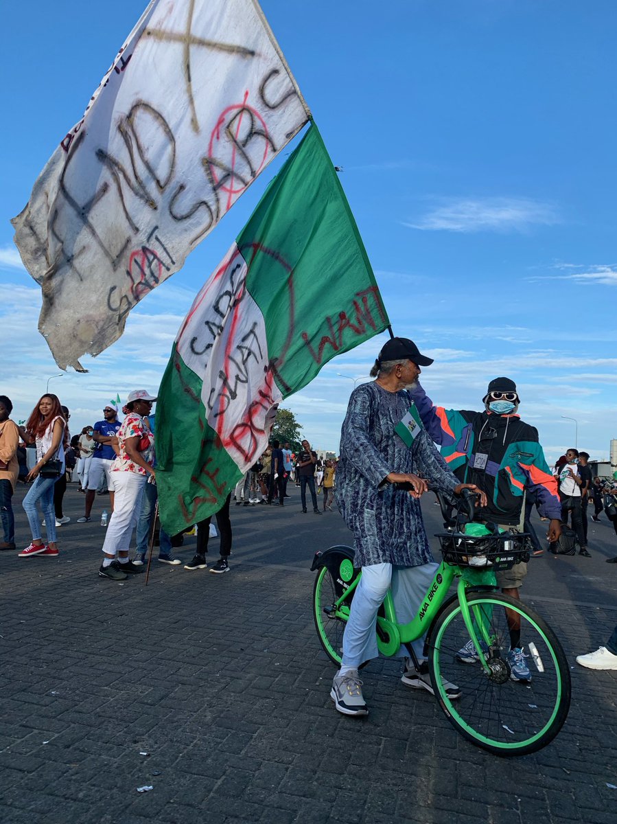 My Grandad Prof. JTK Duncan (fought in civil war) came out! He said “in his 89 years of being a Nigerian, he has never seen a generation move like us; it’s incredible, for the first time he’s not afraid of the future of his children through to his great grand ones”. #EndSARS