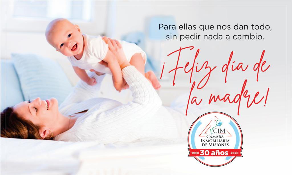 cim_camaraInmob's tweet photo. La Cámara Inmobiliaria de Misiones Saluda a todas las madres Argentinas en su día! 
Que todo el cariño y el amor que brindan a sus hijos tengan sus frutos siempre!! https://t.co/4ijaTMwMfh