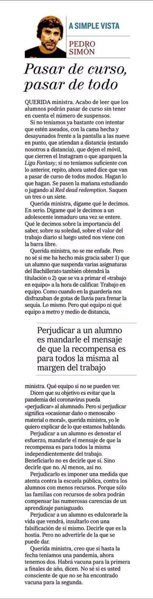 davidcpvm's tweet photo. "Decirles que el mundo es la hostia. Pero no advertirles de la que se pueden dar."

Pasar de curso, pasar de todo https://t.co/nJLWBSCfEZ