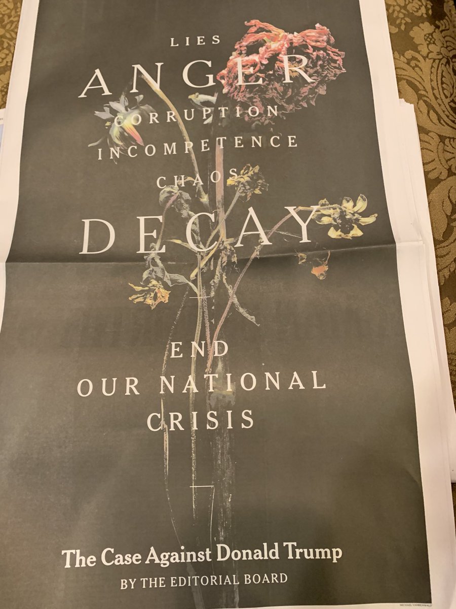 Karen Tumulty On Twitter Nytimes Turns Over The Entire Sunday Review Section To The Case Against Donald Trump