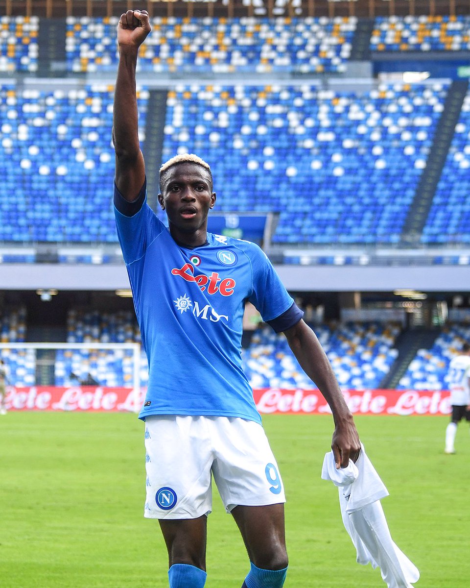 Nigeria international Victor Osimhen revealed an #EndPoliceBrutalityinNigeria shirt after scoring his first Serie A goal for Napoli on Saturday.