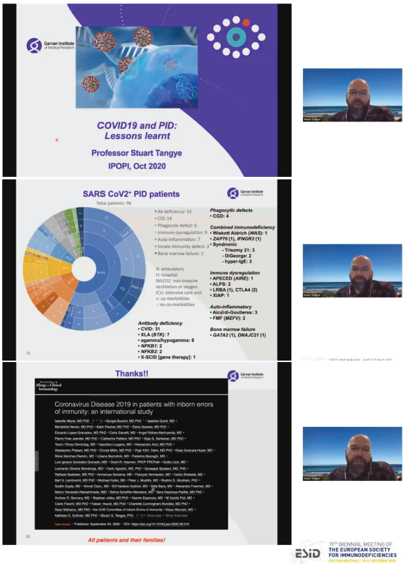 stutangye's tweet photo. I was lucky enough to be invited to present our data on impact of SARS COV2 on PID patients at @ipopi_info virtual meeting as part of #ESID2020. This has been a great and exciting study and one everyone involved can be really proud of. @IsabelleMeyts @katesul23577100 https://t.co/rlg61Lorre