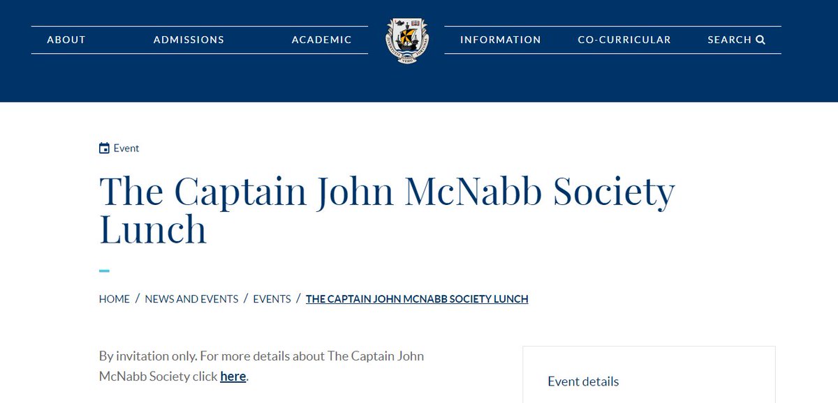 Dollar Academy acknowledges their history and started "further research" into McNabb. They teach their students about links to slavery, but "The Captain John McNabb Society" is the school's fundraising arm and his cremated remains are enshrined above their front door... (18/n)