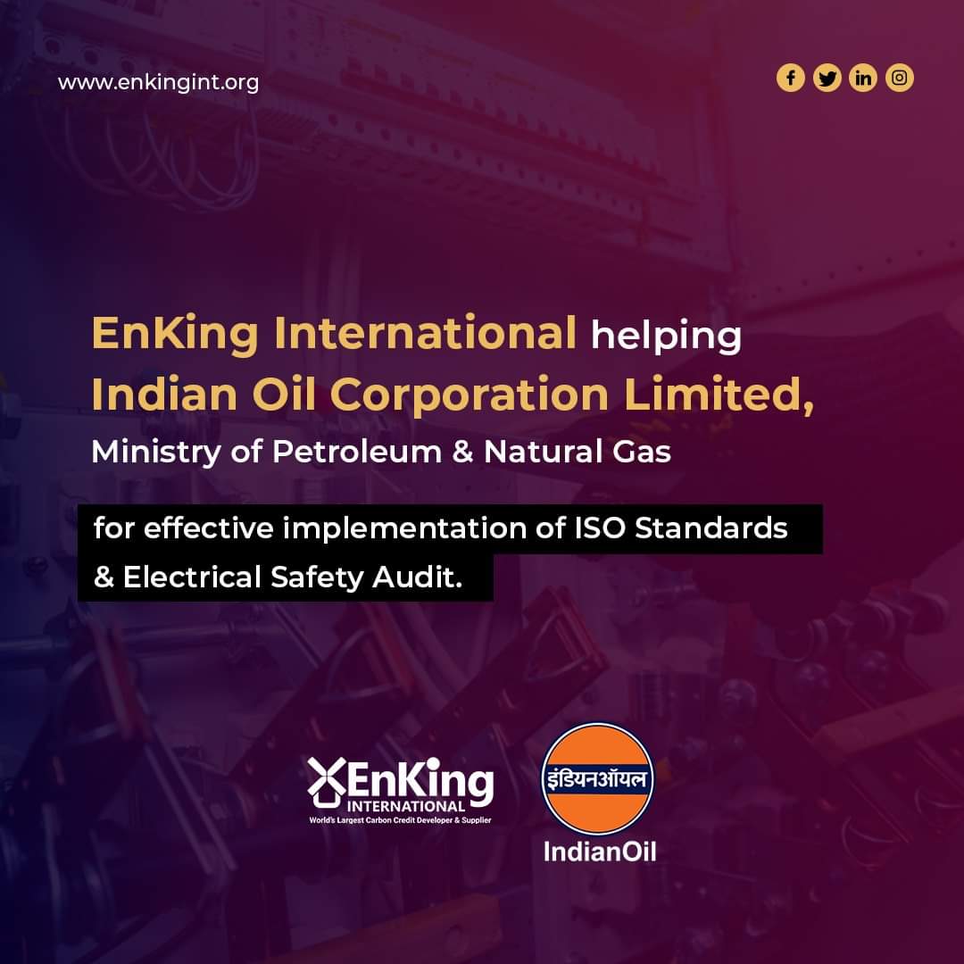 manishdabkara1's tweet photo. #EnKingInternational helping #IndianOilCorporationLimited for effective implementation of #ISOStandards & #ElectricalSafetyAudit.
#MinistryOfNaturalGasAndPetroleum #India #IOCL #NewSpheres #EmergingServices #ClimateChange #EnKingInternational #EnKingInternationalIndia https://t.co/Zp1MJ20xKD