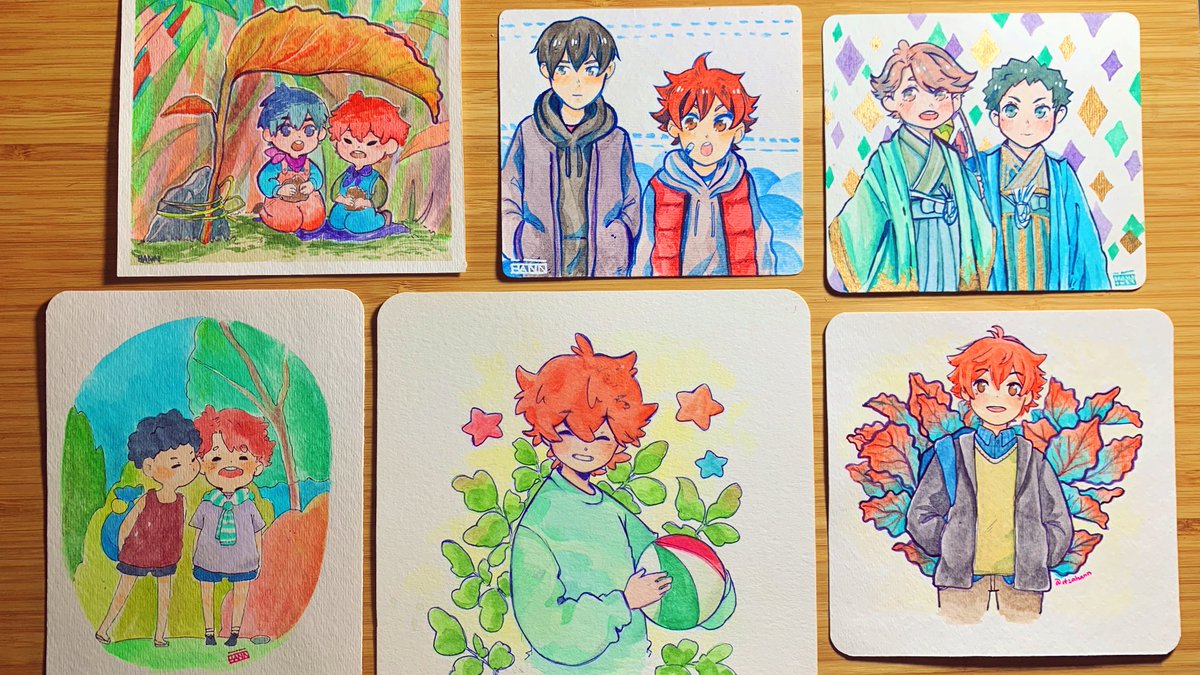 I'm clearing out my art collection atm and are selling these original paintings. 

I'm more than happy to let you choose how much you'd like to pay for each paintings, just as long as they're no lower than $12 and the large Hinata paintings to be $16 and up. DM me if interested!! 