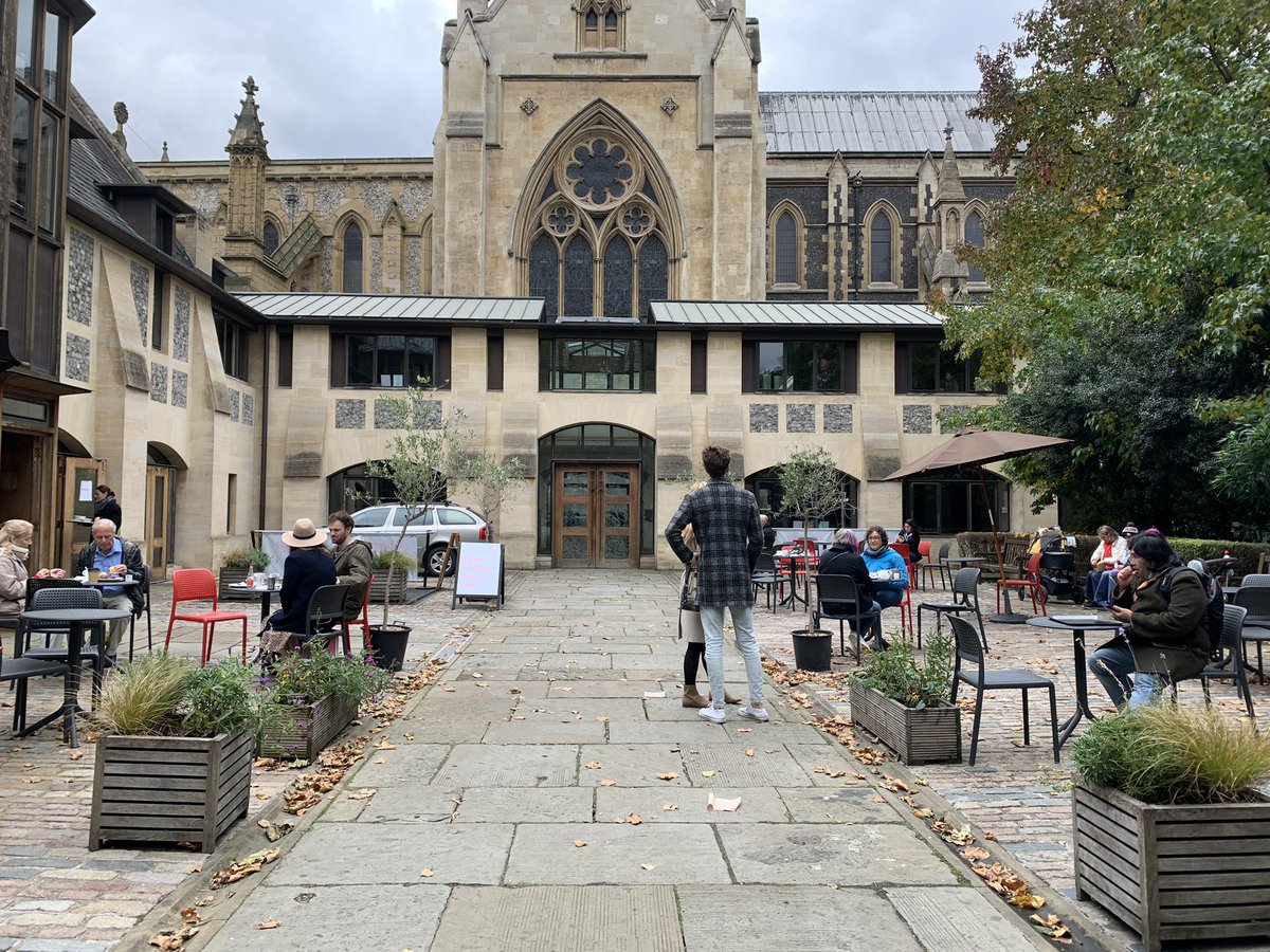 Looking for an open space to meet friends for a ‘distanced’ coffee? Try <a href="/Southwarkcathed/">Southwark Cathedral</a> <a href="/ChurchyardSC/">Southwark Churchyard</a> for good coffee and cake - you have to make your own good conversation!