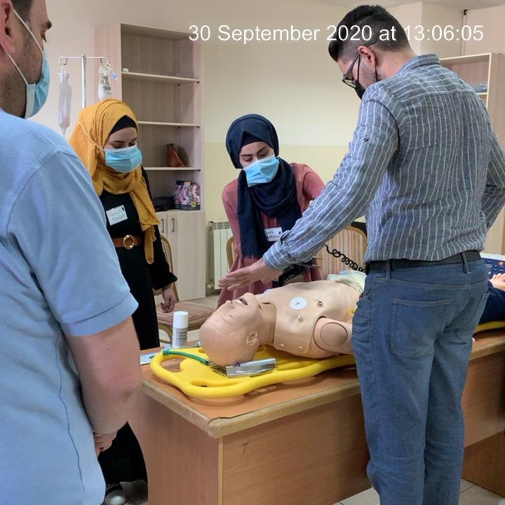 PalestineEfe's tweet photo. Nursing graduates taking the #ACLS &amp; #BLS hands on training which is part of the Nursing Program done by #EFEP in partnership with #Juzoor and funded by #F4J.

#EFEP #Nursing #F4J #WestBank #Jerusalem #Juzoor #Palestine #COVID19 https://t.co/t0Qm5d4uft