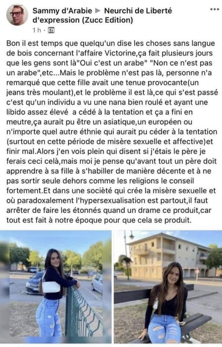 Bon il est temps que quelqu’un dise les choses sans langue de bois... le problème c’est pas sa tenue gros fdp, le problème c’est la mauvaise éducation de vos fils