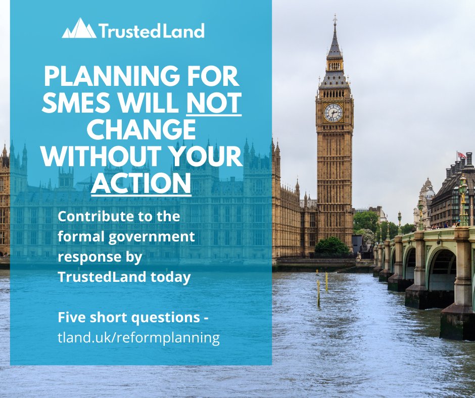 #SMEDevelopers - have you ever complained about the #planningsystem? Don't be an armchair critic, make a genuine contribution to supporting change - 5 multiple choice questions, 2 minutes - Closes 23rd October.

tland.uk/reformplanning 

#reformplanning